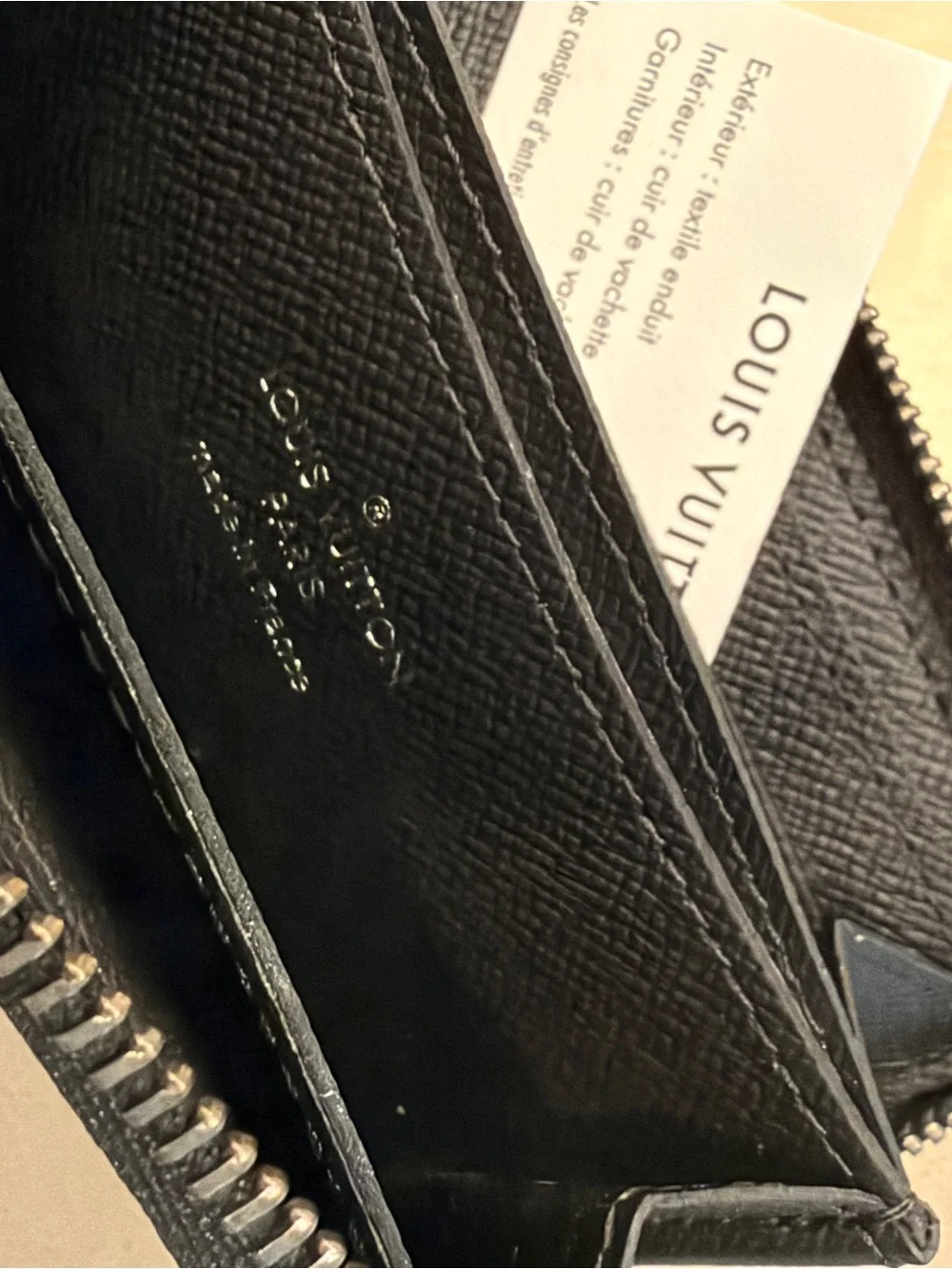 Louis Vuitton Men’s Zip Card Holder in Monogram Eclipse Monogram Eclipse